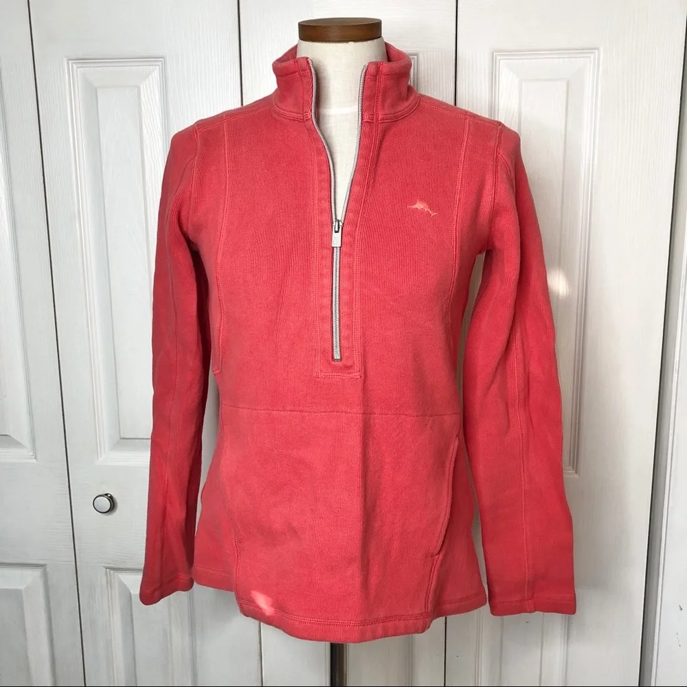 Tommy Bahama heavyweight cotton coral pullover